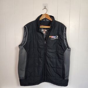 Nascar Racing CX2 Technical Performance Zip Up Vest Gray Black Mens Size XL 3M